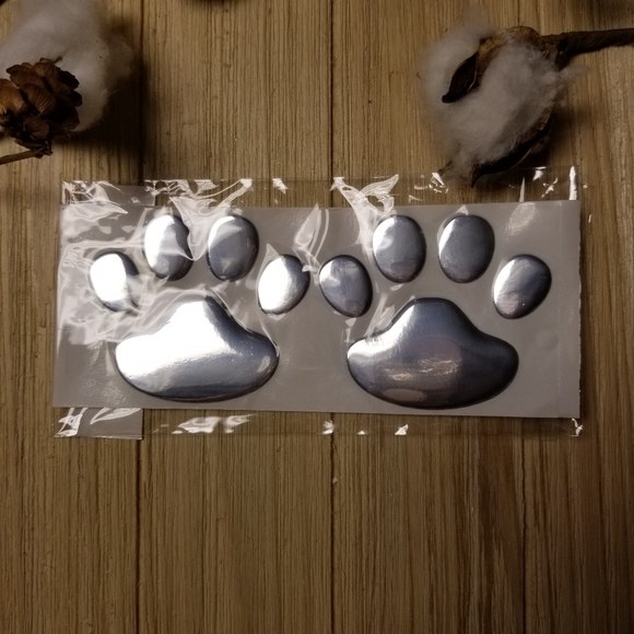 🐾🐾Super Cute Silver Paw Print decal car stickers - Picture 6 of 9
